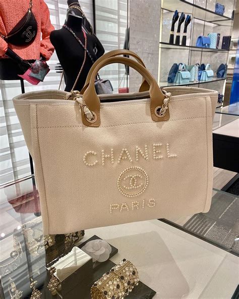 chanel pearl logo bag|Chanel clear tote bag.